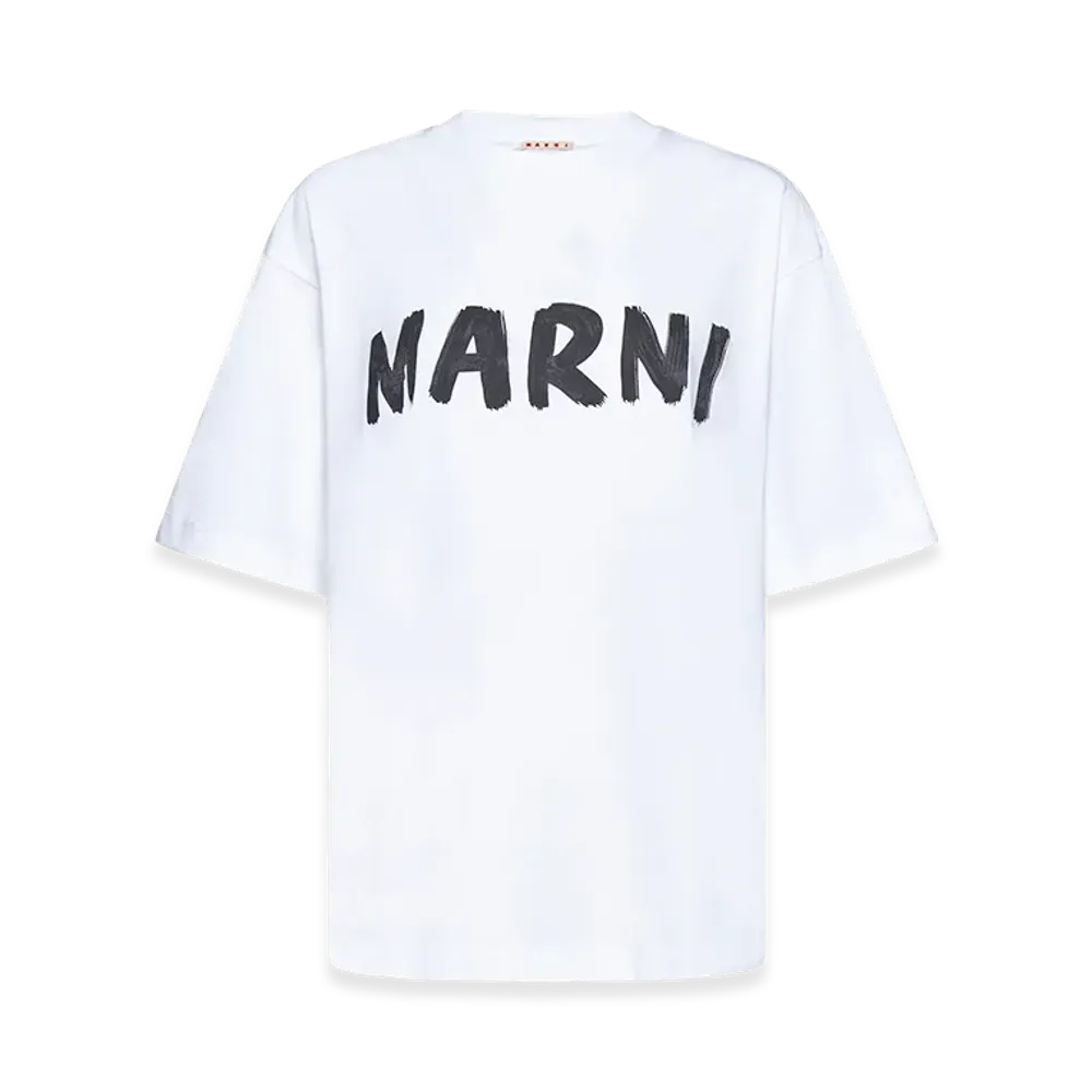 MARNI Women's Logo Print T-Shirt "White"