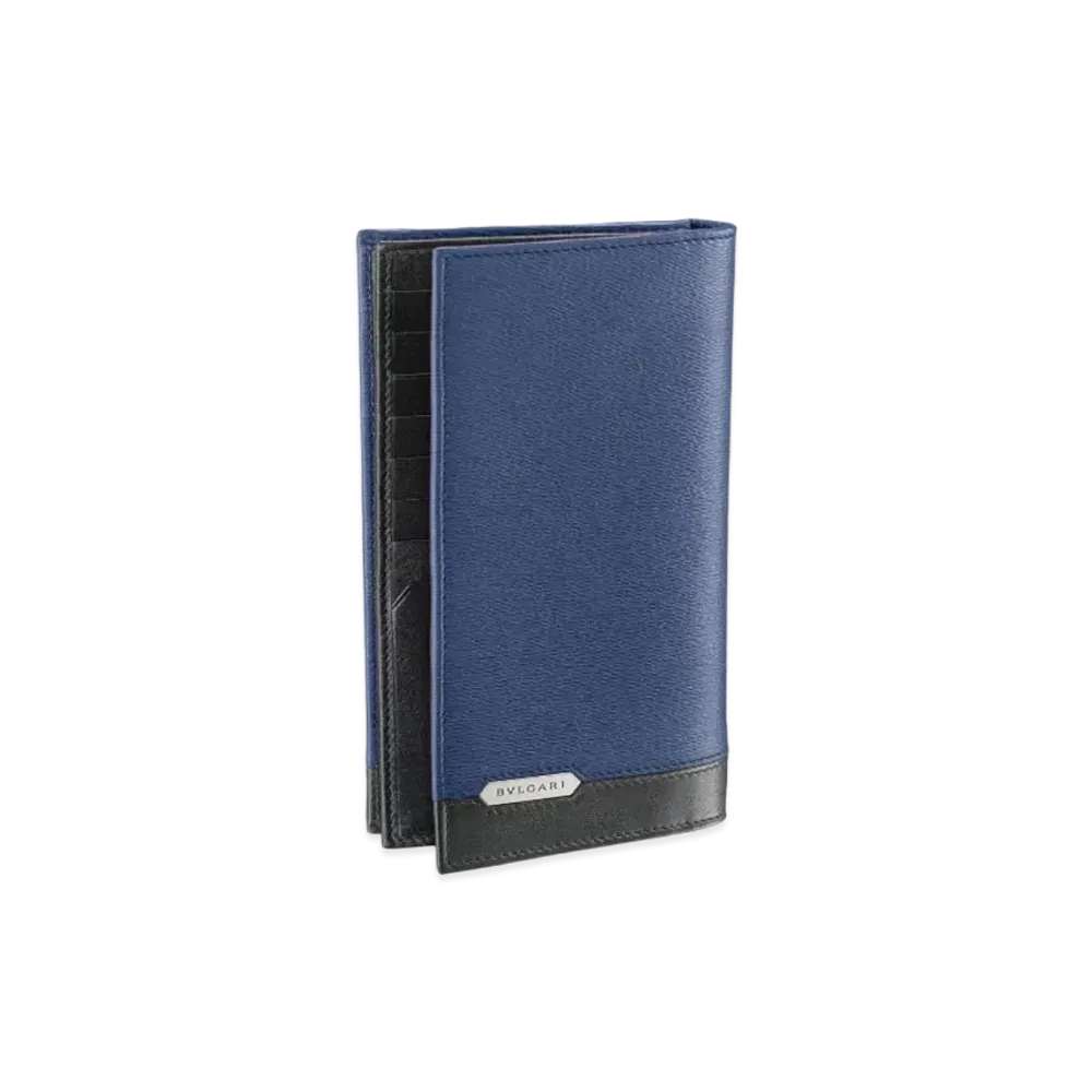 BVLGARI Serpenti Scaglie Man Bifold Wallet "Blue"