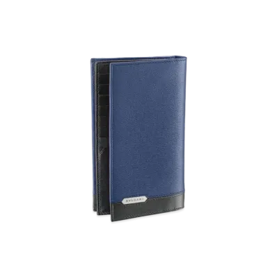 BVLGARI Serpenti Scaglie Man Bifold Wallet "Blue"