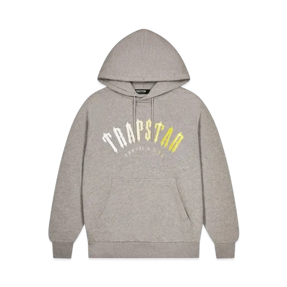 TRAPSTAR Decoded Hooded Gel Tracksuit "Grey/Yellow"