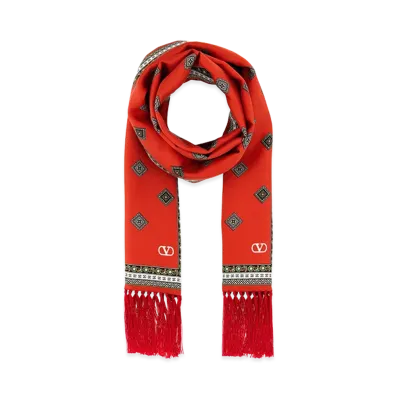 Valentino Silk Bandeaux Chamber Foulard "Printed"
