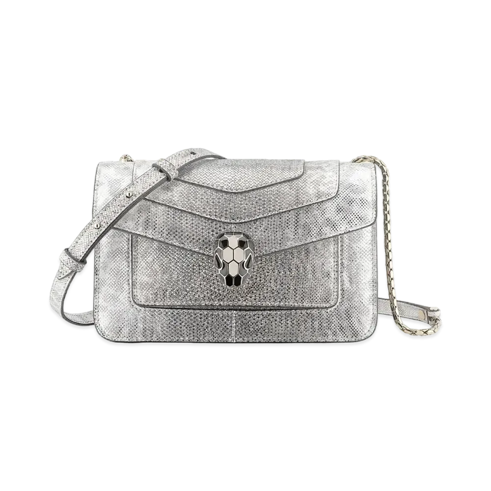 BVLGARI Serpenti Forever Crossbody Bag "White"