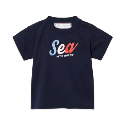 WIND AND SEA x PETIT BATEAU Baby Print Short Sleeve Tee "Navy"