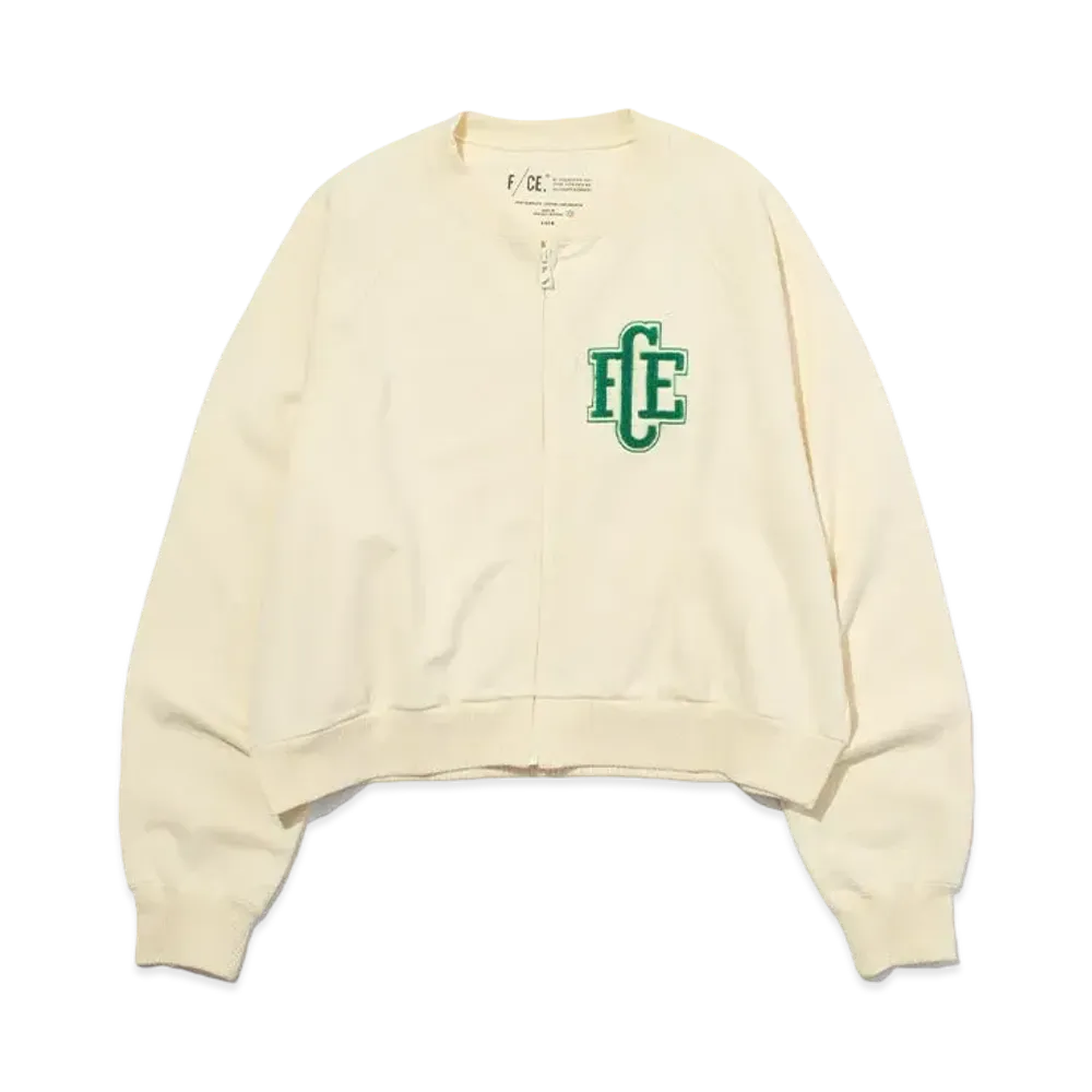 F/CE. Re Sweat Embroidery Cropped Cardigan "Ivory"