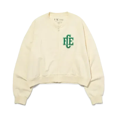 F/CE. Re Sweat Embroidery Cropped Cardigan "Ivory"