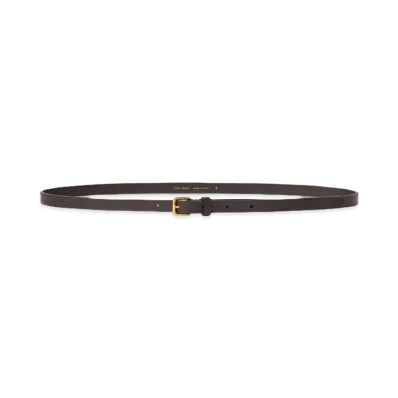 The Row Women's Mini Leather Belt "Dark Brown"