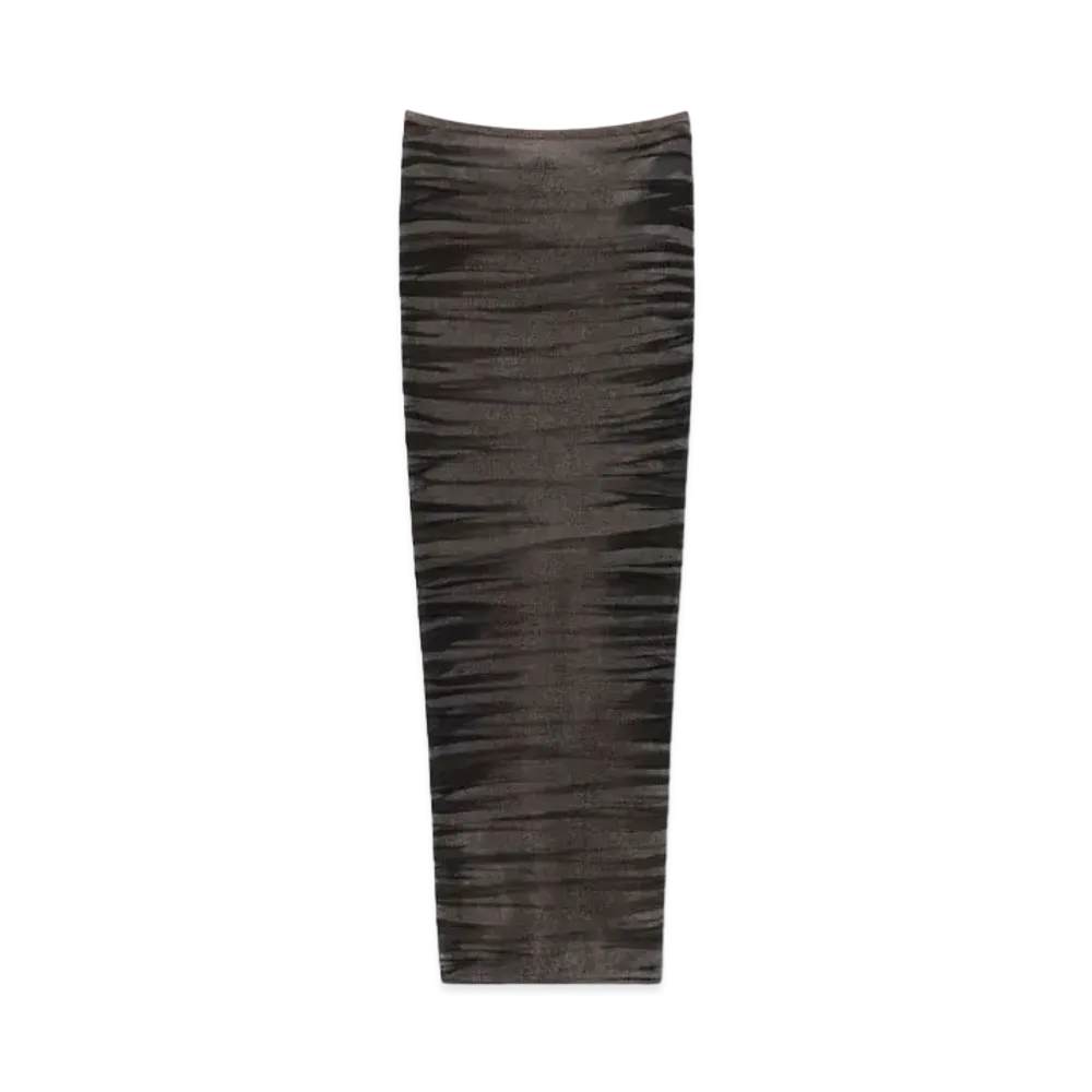 Alexander Wang Chenille Digital Animal Print Maxi Skirt "Eiffel Tower"