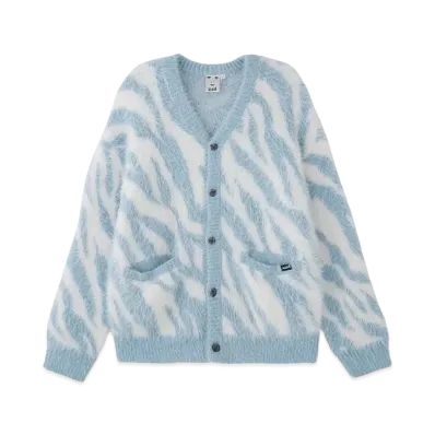 X-Girl Zebra Knit Cardigan "Ltblue"