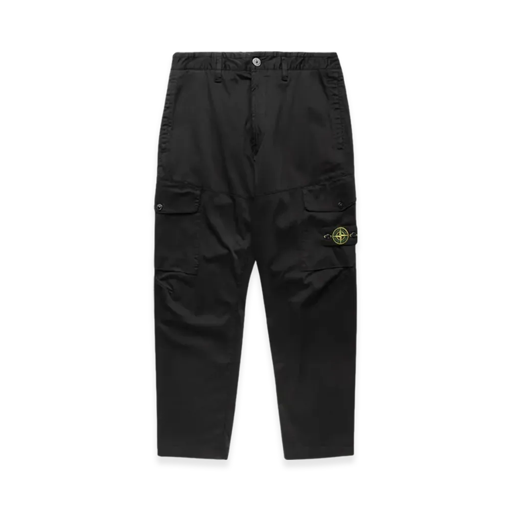 Stone Island 31012 Wappen Patch Cargo Pants - 24SS "Black"