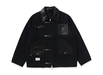 A BATHING APE Bape Black Washed Chore Work Jacket "Black"