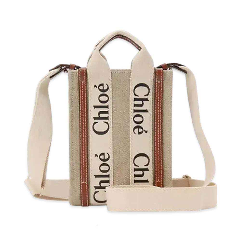 Chloe Woody North South Mn Tote "Cement Pink"