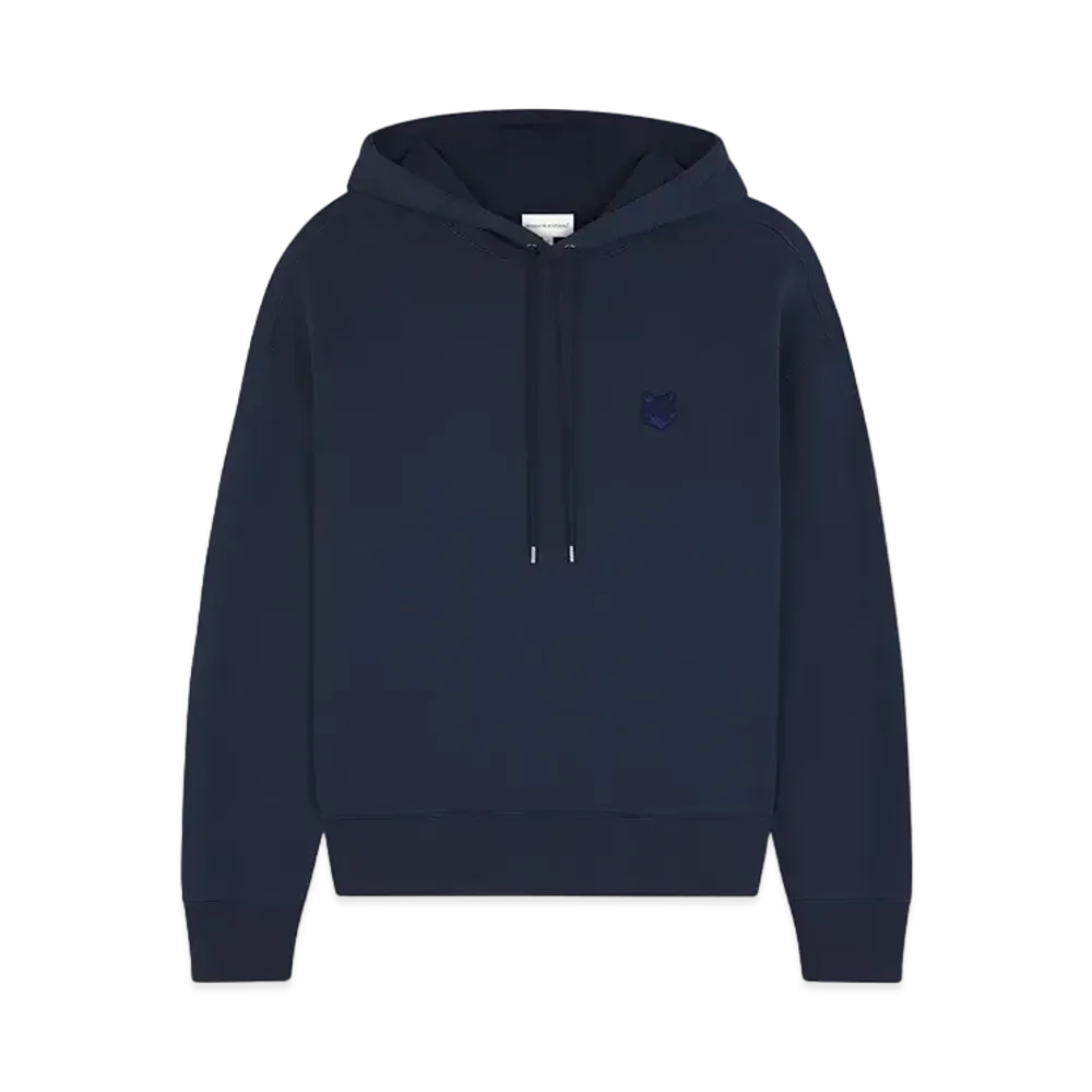 Maison Kitsune Bold Foxhead Patch Oversized Hoodie "Deep navy"