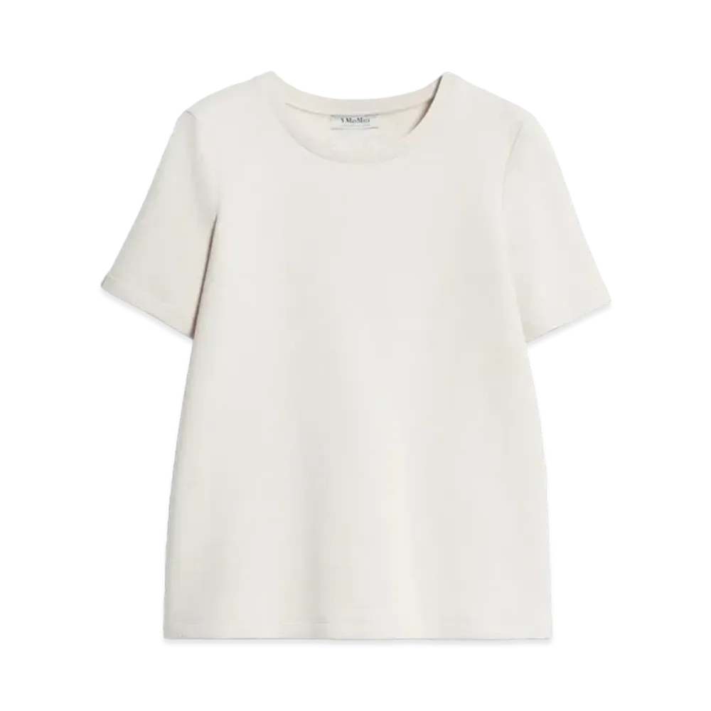Max Mara Fianco Scuba Jersey Logo T-Shirt "Beige"