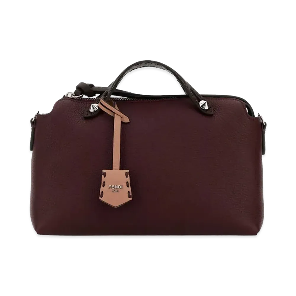 FENDI Women's By The Way Soft Selleria Medium Handbag "Bordeaux"