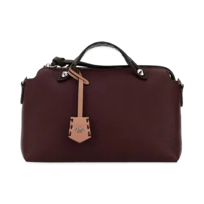 FENDI Women's By The Way Soft Selleria Medium Handbag "Bordeaux"