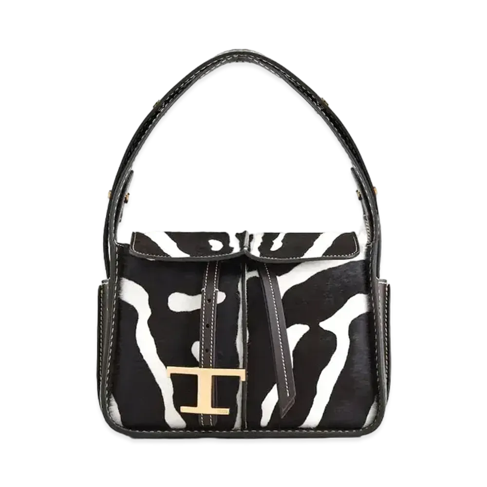 TOD'S Leather Bag Mini "Brown/White"
