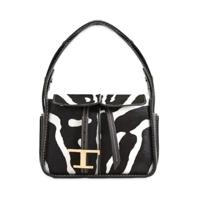 TOD'S Leather Bag Mini "Brown/White"