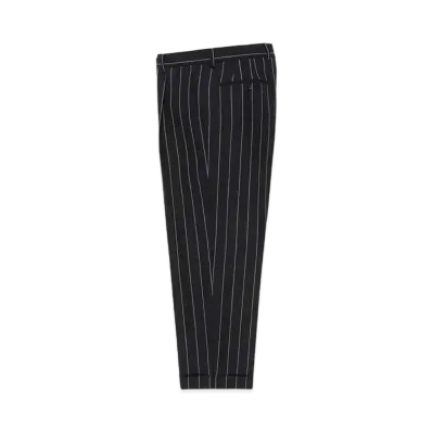 WACKO MARIA DORMEUIL Stripe Pleated Trousers Type-2 "Black"
