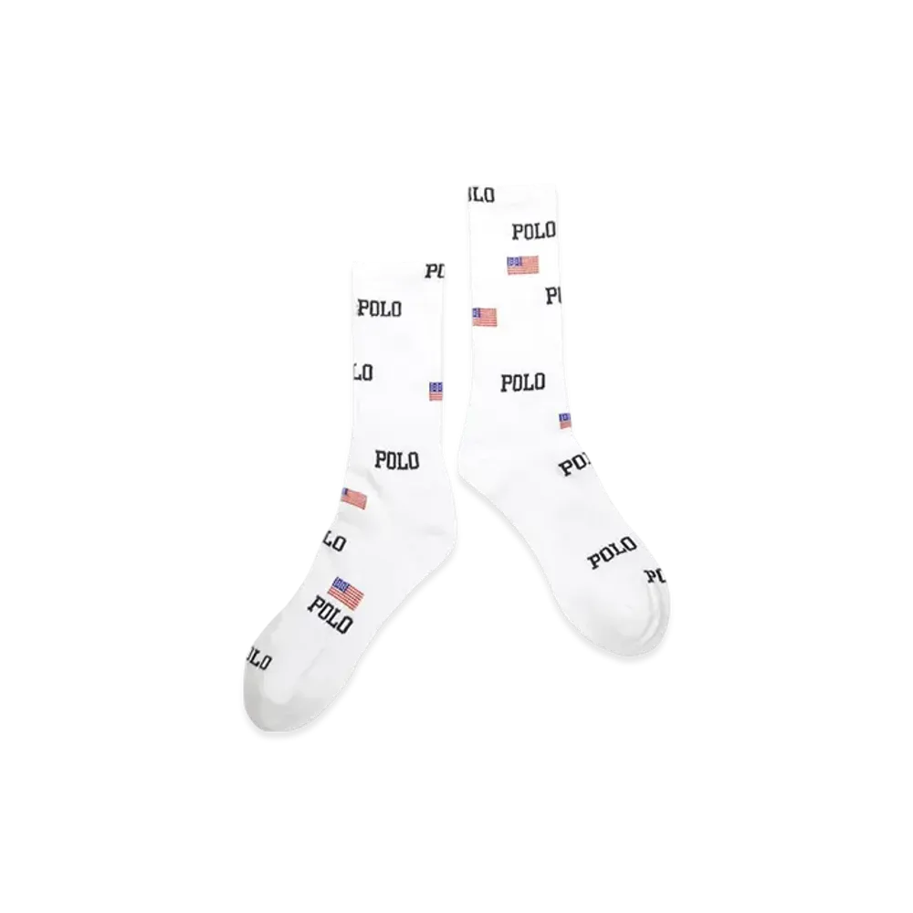 Polo Ralph Lauren Americana Crew Single Socks "White/Red"