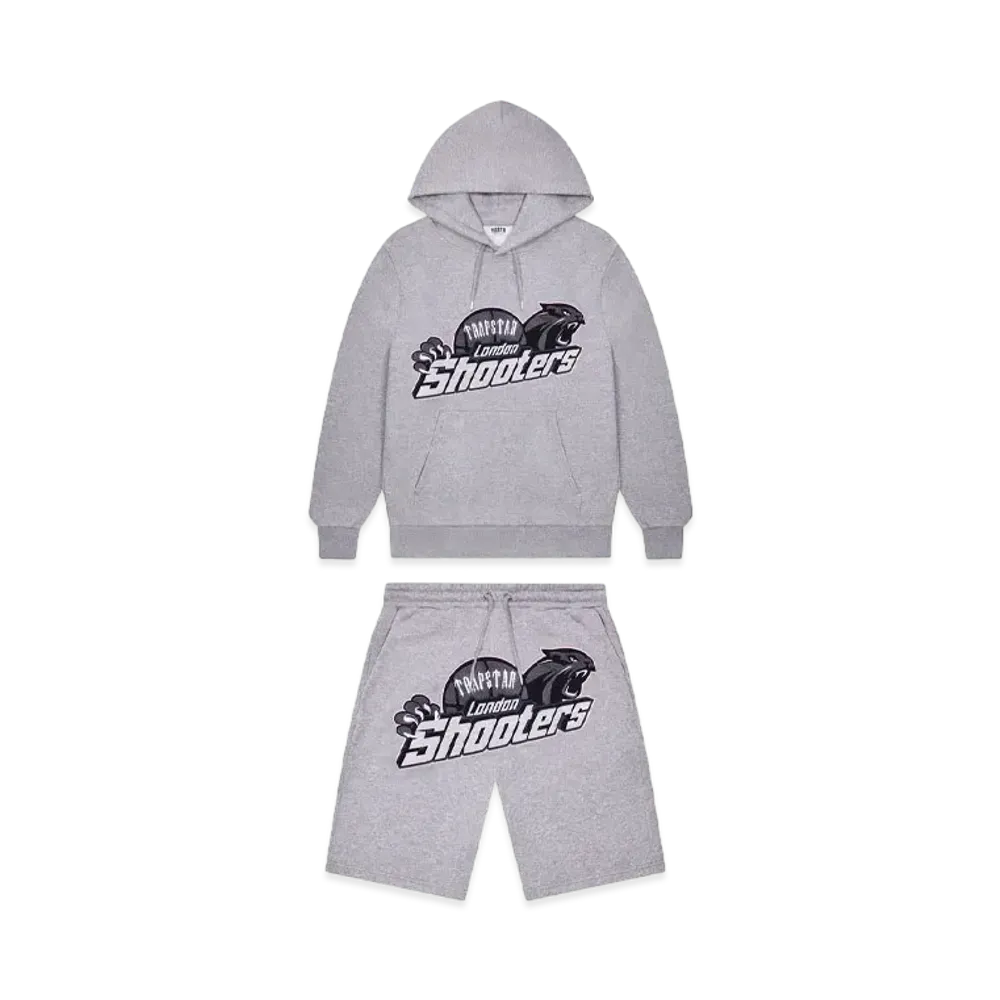 TRAPSTAR x SHOOTERS Hoodie Shorts Set "Gray"