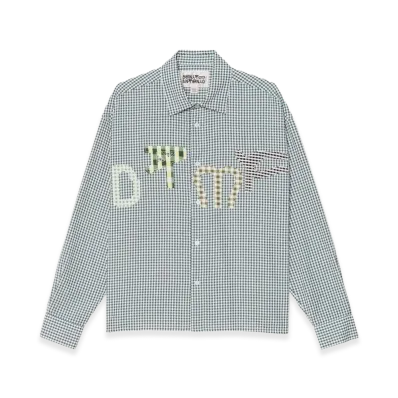 ZARA x Bad Bunny Benito Antonio Check Shirt with Patch DTMF "White/Green"