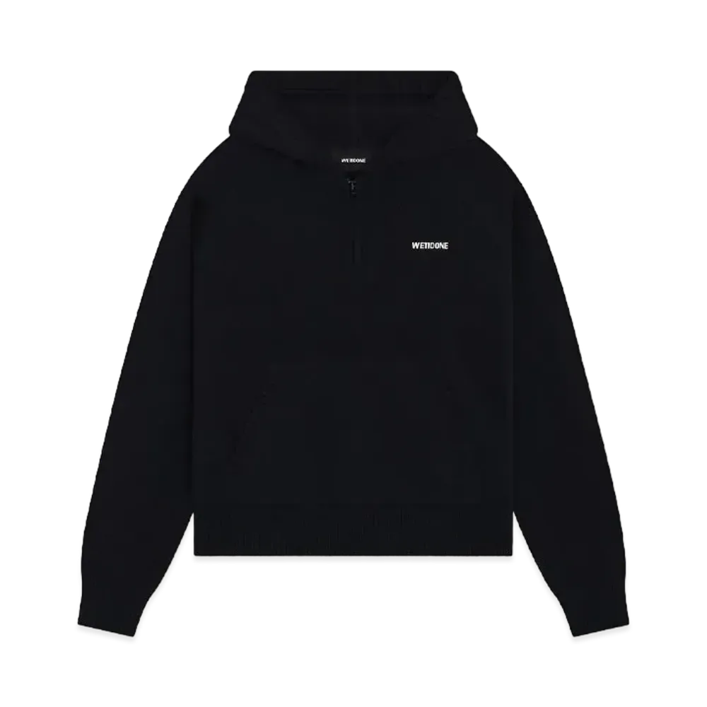 WE11DONE Logo Half Zip-up Hoodie "Black"