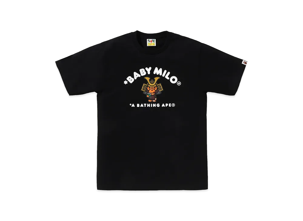 A BATHING APE Kids Kabuto Baby Milo College Tee "Black"