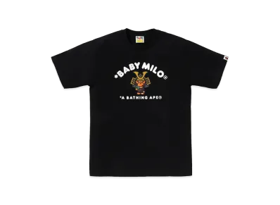 A BATHING APE Kids Kabuto Baby Milo College Tee "Black"