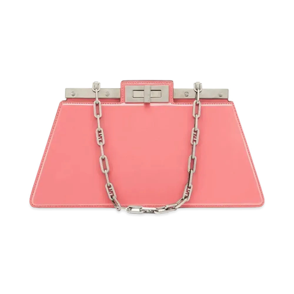 FENDI Peekaboo Cut Medium Leather Bag "Pink"