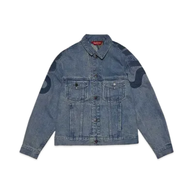 Supreme Inset Logo Denim Trucker Jacket "Blue"