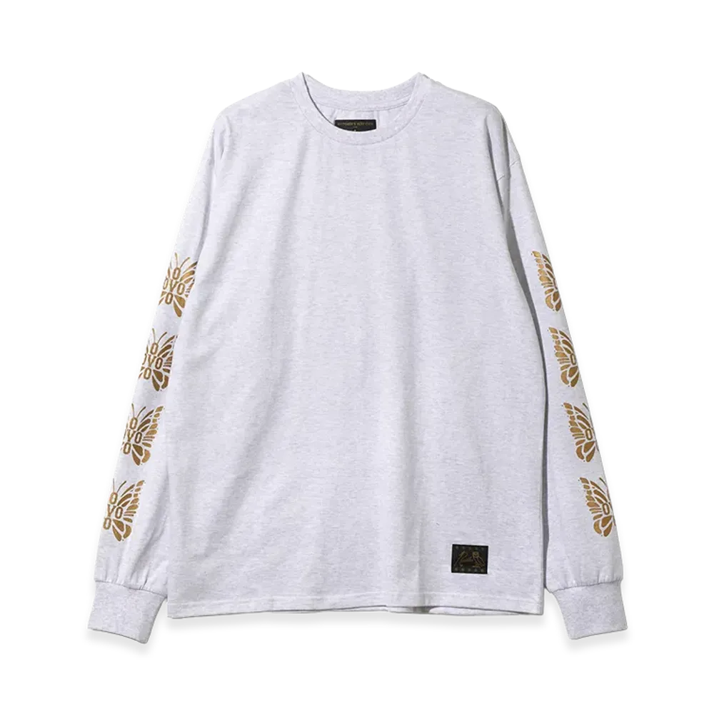 NEEDLES x OCTOBER’S VERY OWN Printed Sleeves Tee "Grey"