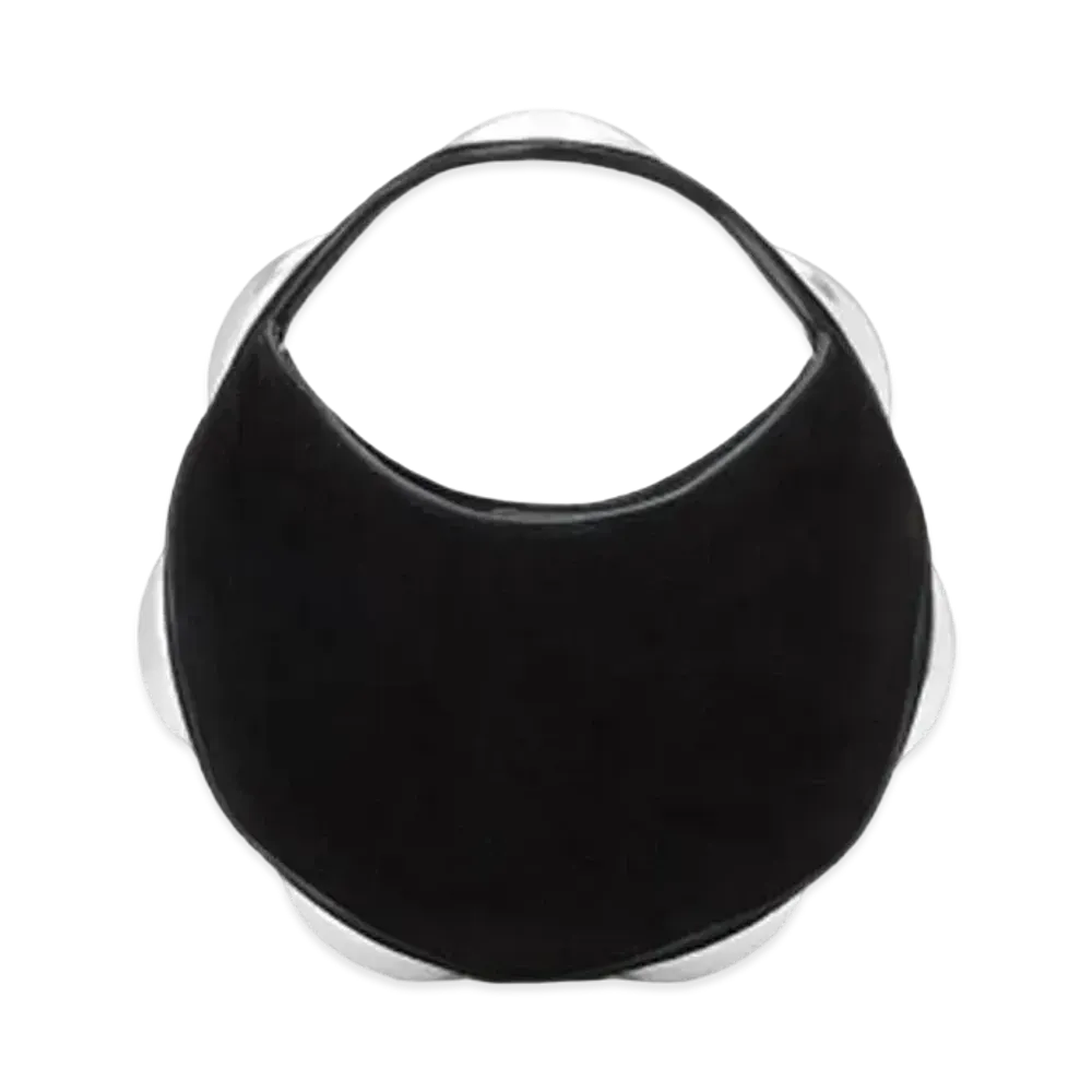 Alexander Wang Dome Calf Leather Circular Top Handle Bag "Black"