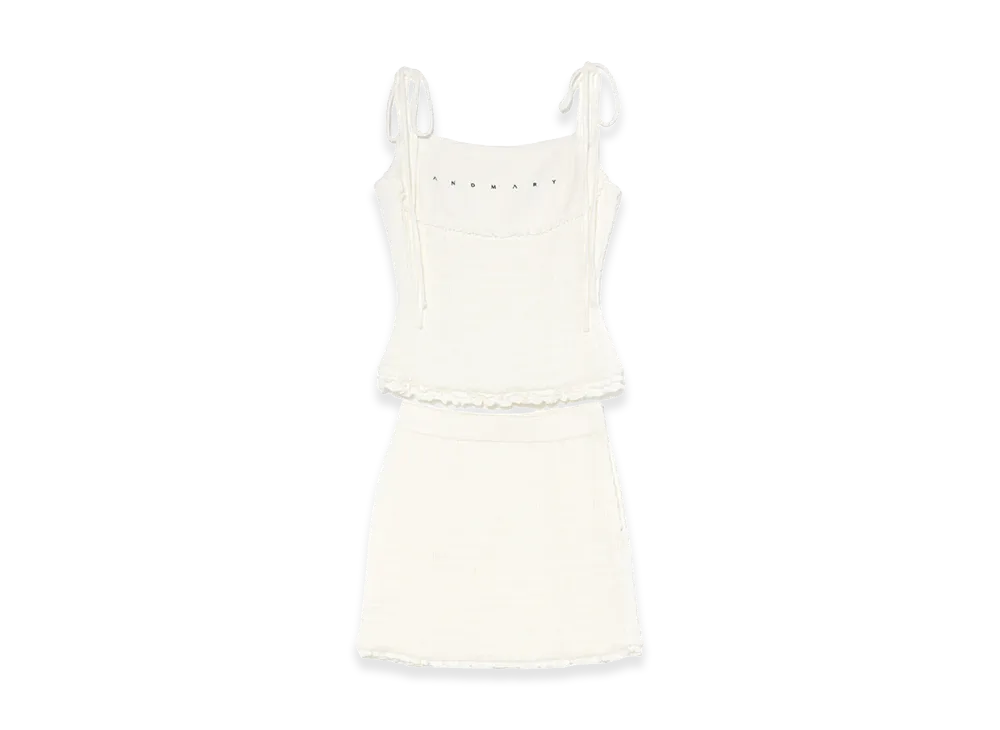 ANDMARY Women's Daisy Shirring Set Up "White"