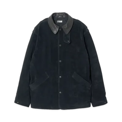 YOKE Brushed Cow Suede Work Jacket "Black"