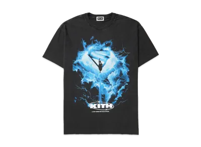 Kith x Superman (2025 Movie) Lightning Vintage Tee "Black"