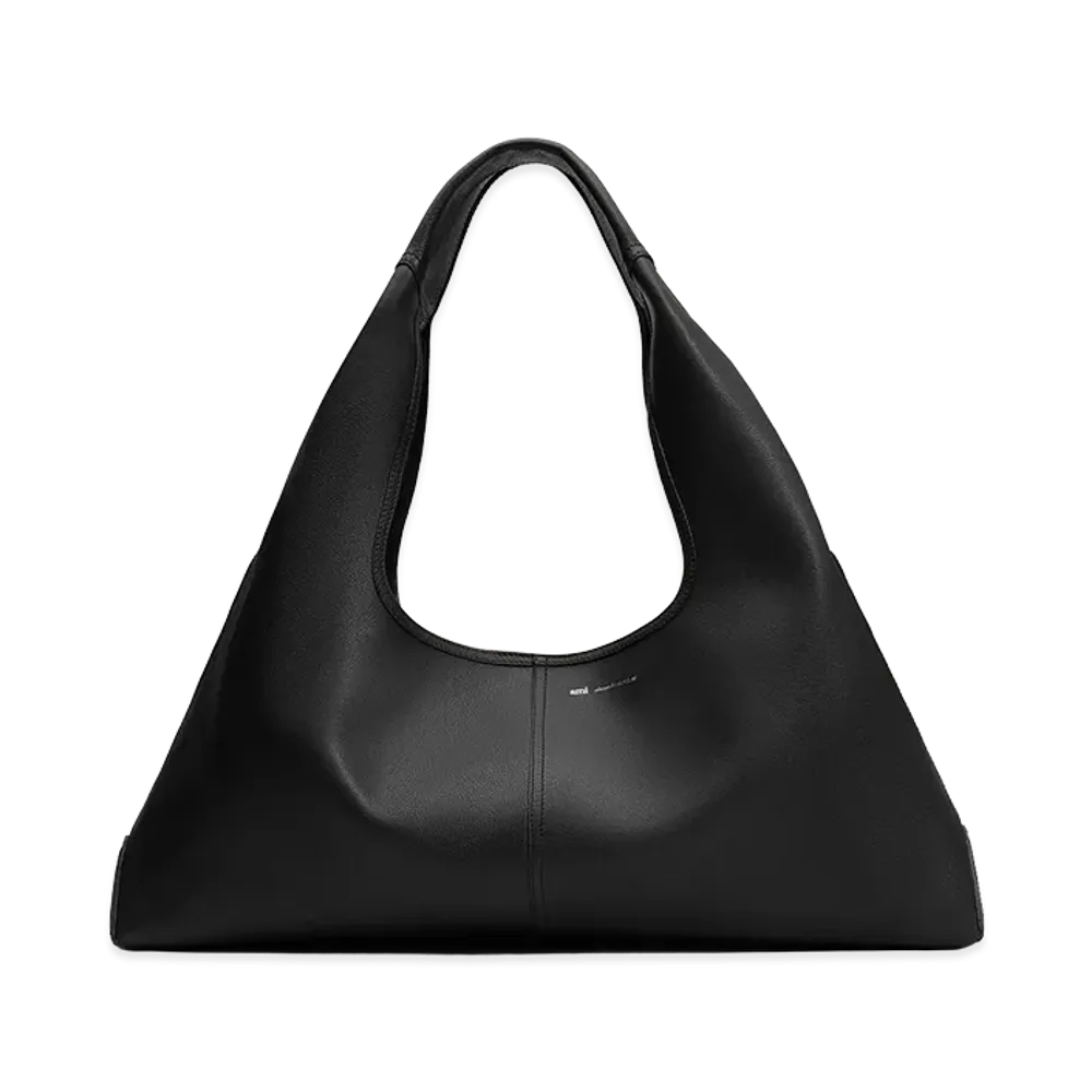 AMI PARIS Supple Leather Etienne Shoulder Bag "Black"