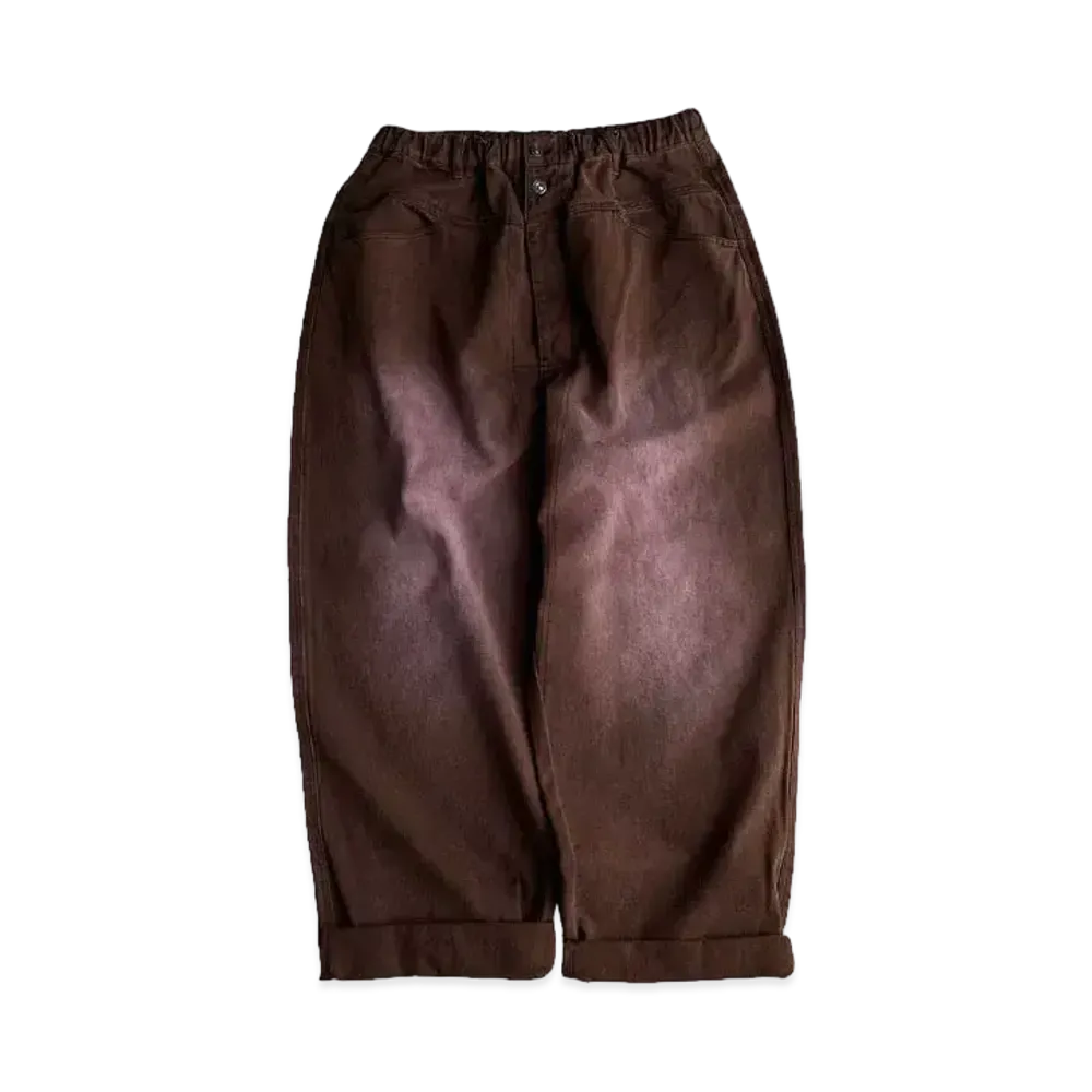 BALLSY.BROTHERS Vintage processing wide work pants "Purple"