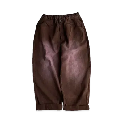 BALLSY.BROTHERS Vintage processing wide work pants "Purple"