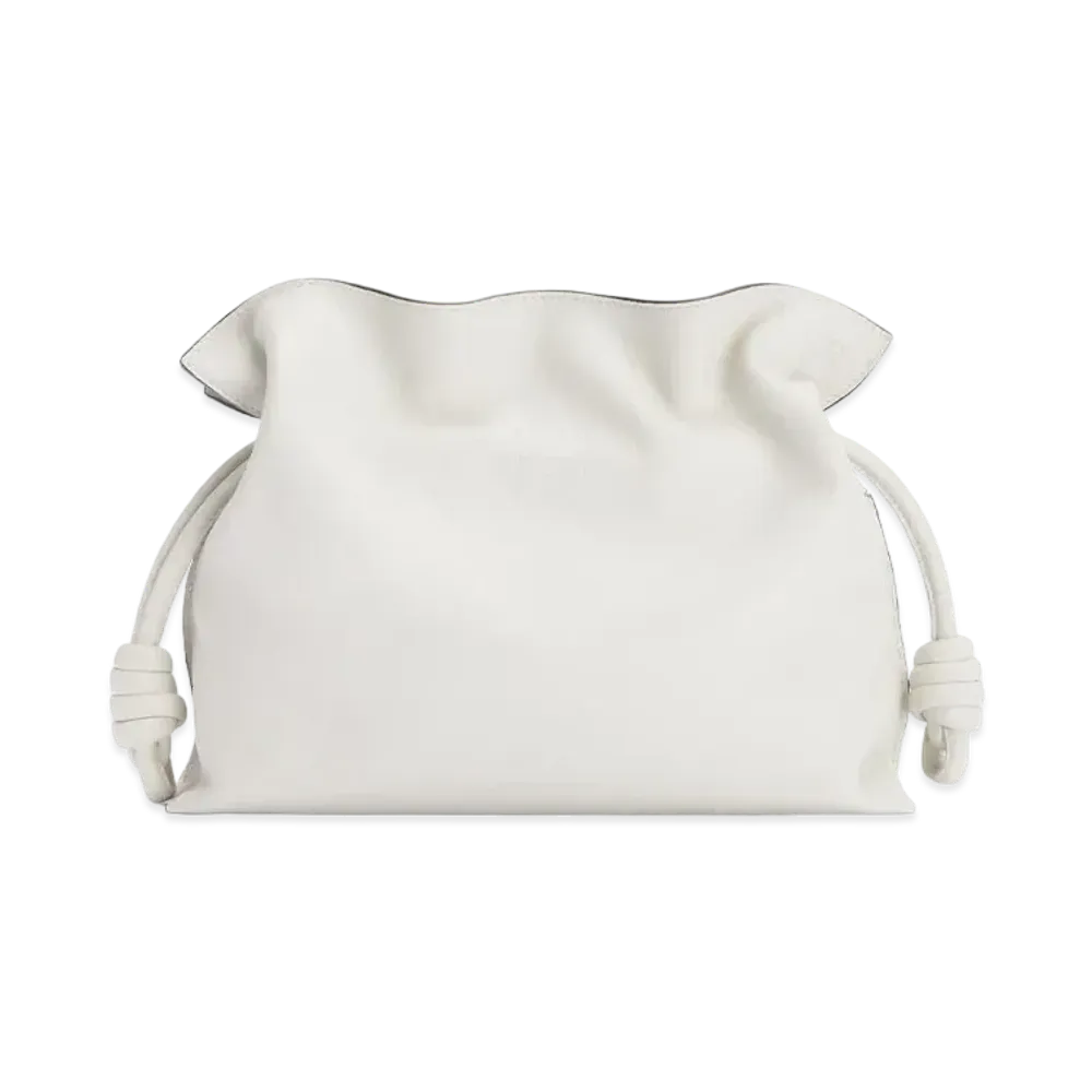 LOEWE Flamenco Clutch In Nappa Calfskin "Soft White"