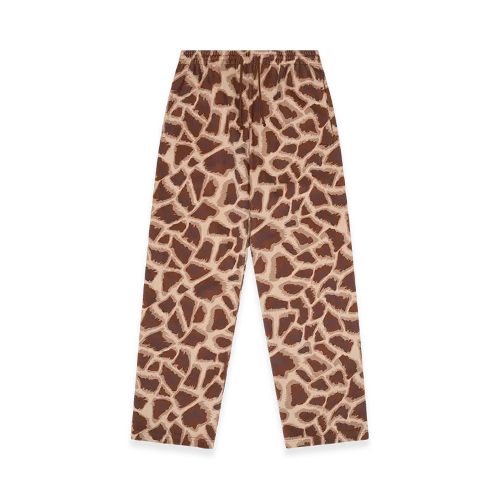 DENIM TEARS Faux Fur Giraffe Print Sweatpant "Brown"