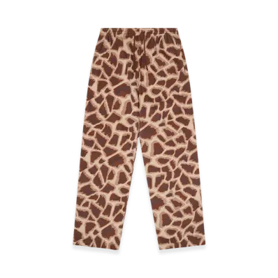 DENIM TEARS Faux Fur Giraffe Print Sweatpant "Brown"