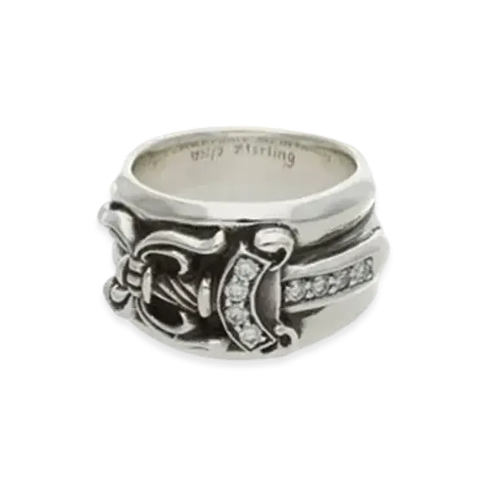 Chrome Hearts Dagger Ring Pave Diamond "Silver"