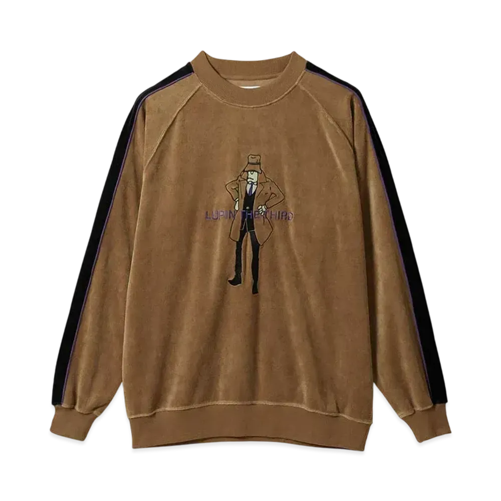 graniph x Lupin III Disguise Velour Track Sweatshirt "Brown"