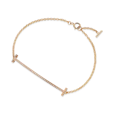 Tiffany & Co. T Smile Bracelet Diamond "18K Yellow Gold"