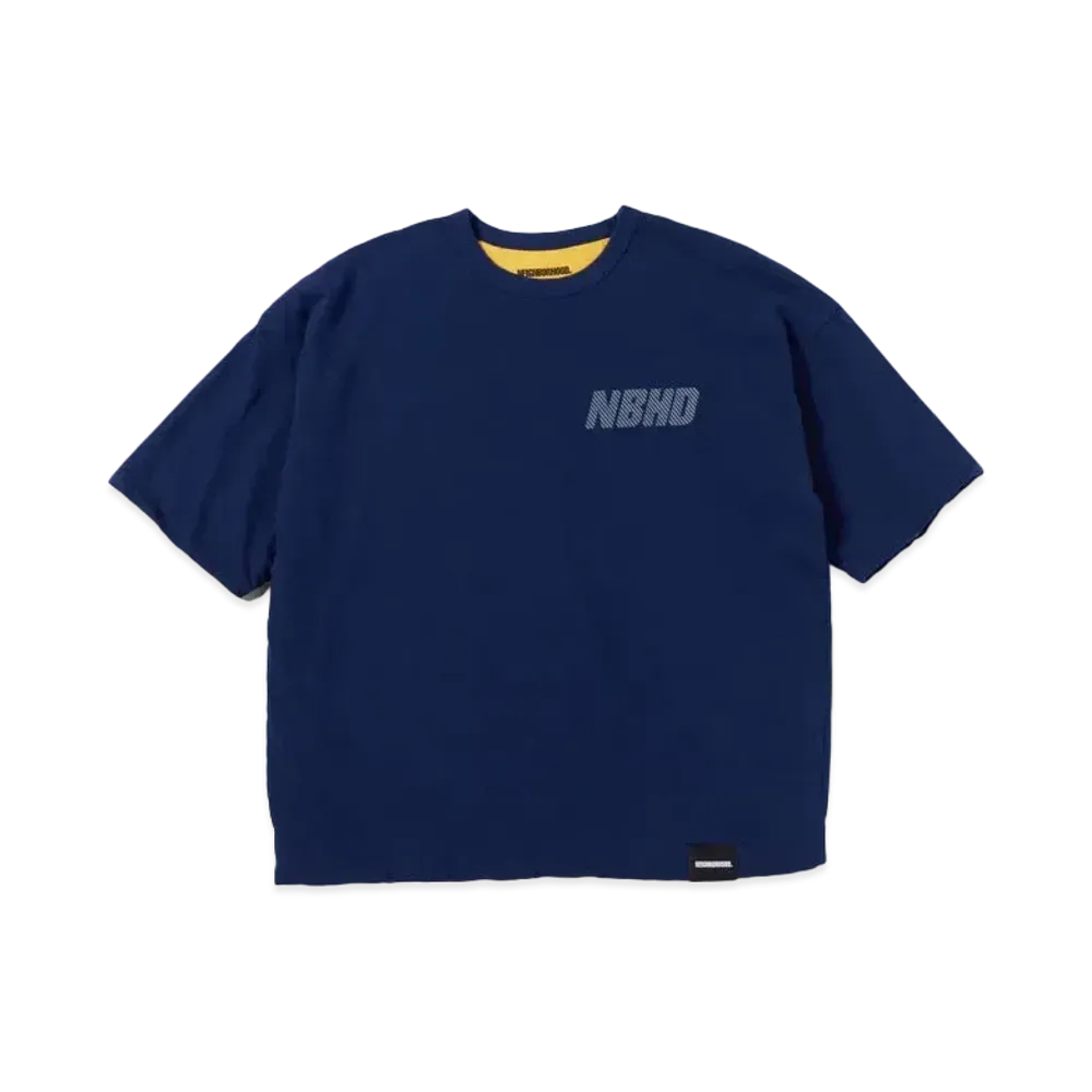 NEIGHBORHOOD Reversible Crewneck SS "Navy/Gold"