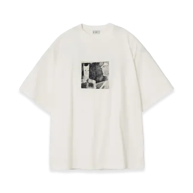 YOKE 40/2 Organic Cotton Embroidery T-shirt "White"