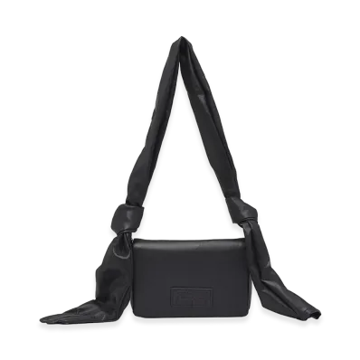 MM6 Maison Margiela Black Leather Glove Strap Bag "Black"