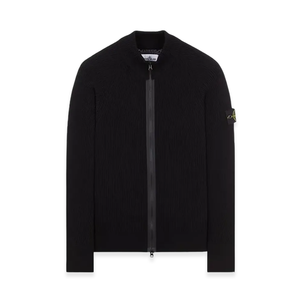 Stone Island 519C2 Wool Zipped Cardigan - 23FW "Black"