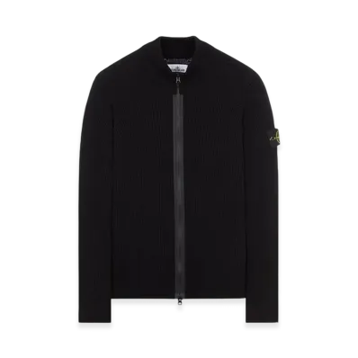 Stone Island 519C2 Wool Zipped Cardigan - 23FW "Black"