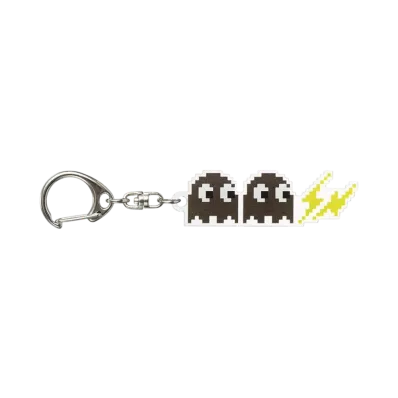 BANDAI PAC-MAN GHOST FRGMT ACLYLIC KEYHOLDER B(Black)